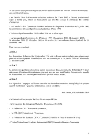 - Considérant les dispositions légales en matière de financement des activités sociales et culturelles
des comités d'entre...
