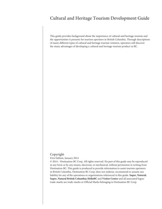 culture and heritage tourism development | PDF