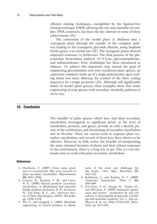 Plant Secondary Metabolism Engineering Methods and Applications Methods ...