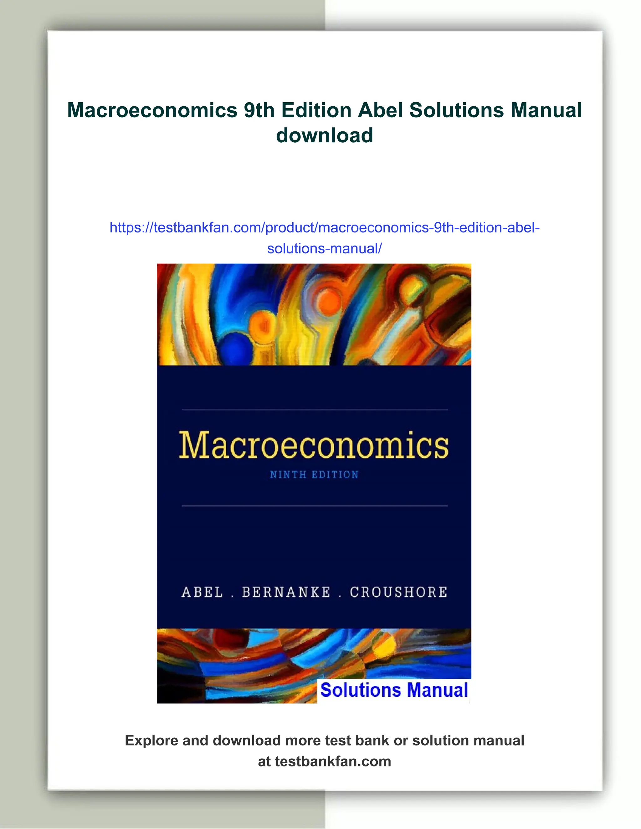 Macroeconomics 9th Edition Abel Solutions Manual | PDF