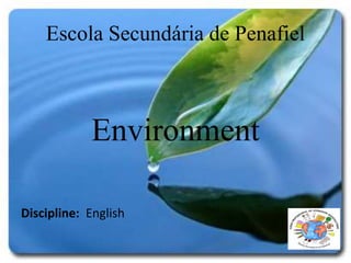 Escola Secundária de Penafiel
Environment
Discipline: English
 