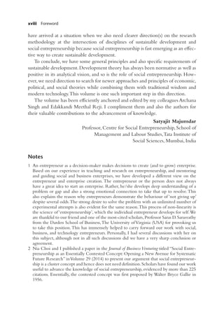 Social Entrepreneurship And Sustainable Development Archana Singh And ...