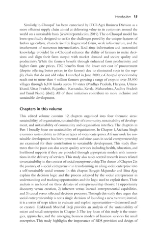 Social Entrepreneurship And Sustainable Development Archana Singh And ...