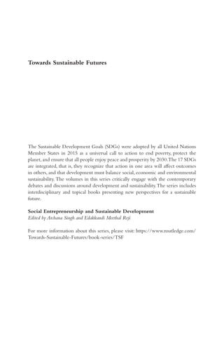 Social Entrepreneurship And Sustainable Development Archana Singh And ...