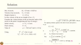 Solution
Salahaddin University- Hawler/ College of Engineering. Fluid Mechanics-II By: Hardi A. Siwaily 33
 