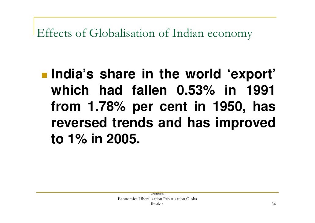 Globalisation Liberalization Privatization And Globalization In India