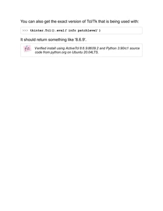 Modern Tkinter For Busy Python Developers Mark Roseman | PDF