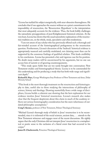 The Resurrection Of Jesus A New Historiographical Approach Michael R ...