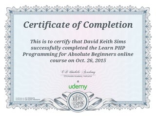 PHP Programming for Absolute Beginners