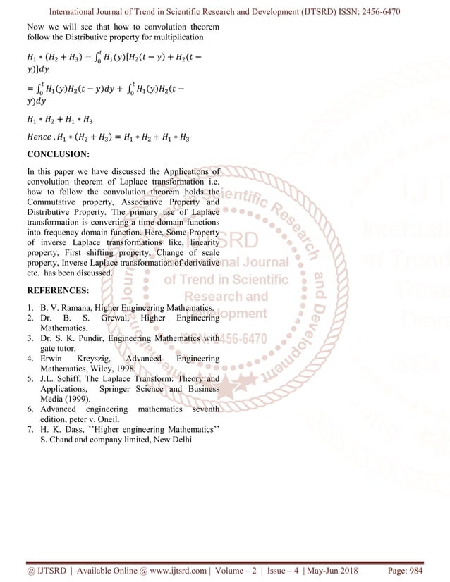 Application of convolution theorem pdf