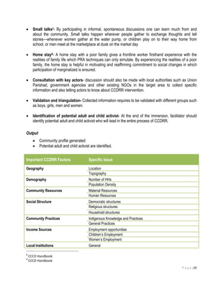 Child Centered Disaster Risk Reduction-CCDRR | PDF