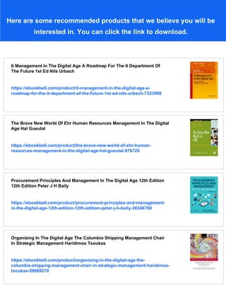 Management In The Age Of Digital Business Complexity 1st Edition Bill ...