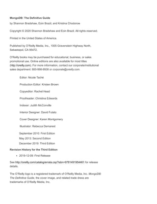 Mongodb The Definitive Guide.pdf Mongodb The Definitive Guide 3rd Edition 3rd Edition Kristina Chodorow ...