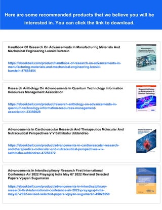 Research Advancements In Smart Technology Optimization And Renewable ...
