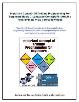 Important Concept Of Arduino Programming For Beginners Basic C Language ...