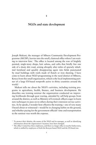 Allies Or Adversaries Ngos And The State In Africa Jennifer Brass | PDF