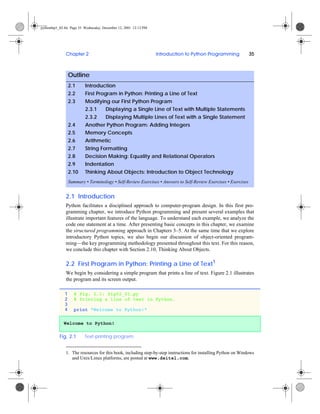Python How To Program Part A And Part B Harvey Deitel Paul Deitel ...