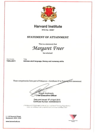 LLN Certificate