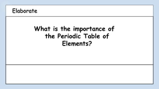 lesson on the arrangement of periodic table | PPTX