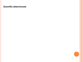 Scientific determinants
 
