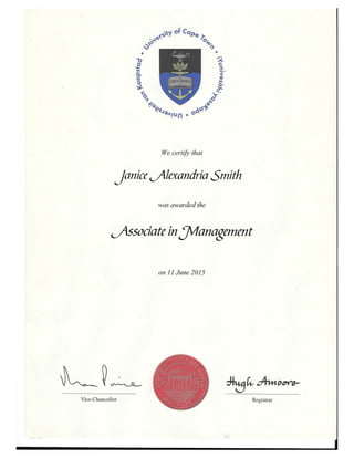 AIM certificate