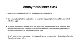 JAVA NESTED CLASS with Some examples . | PPT