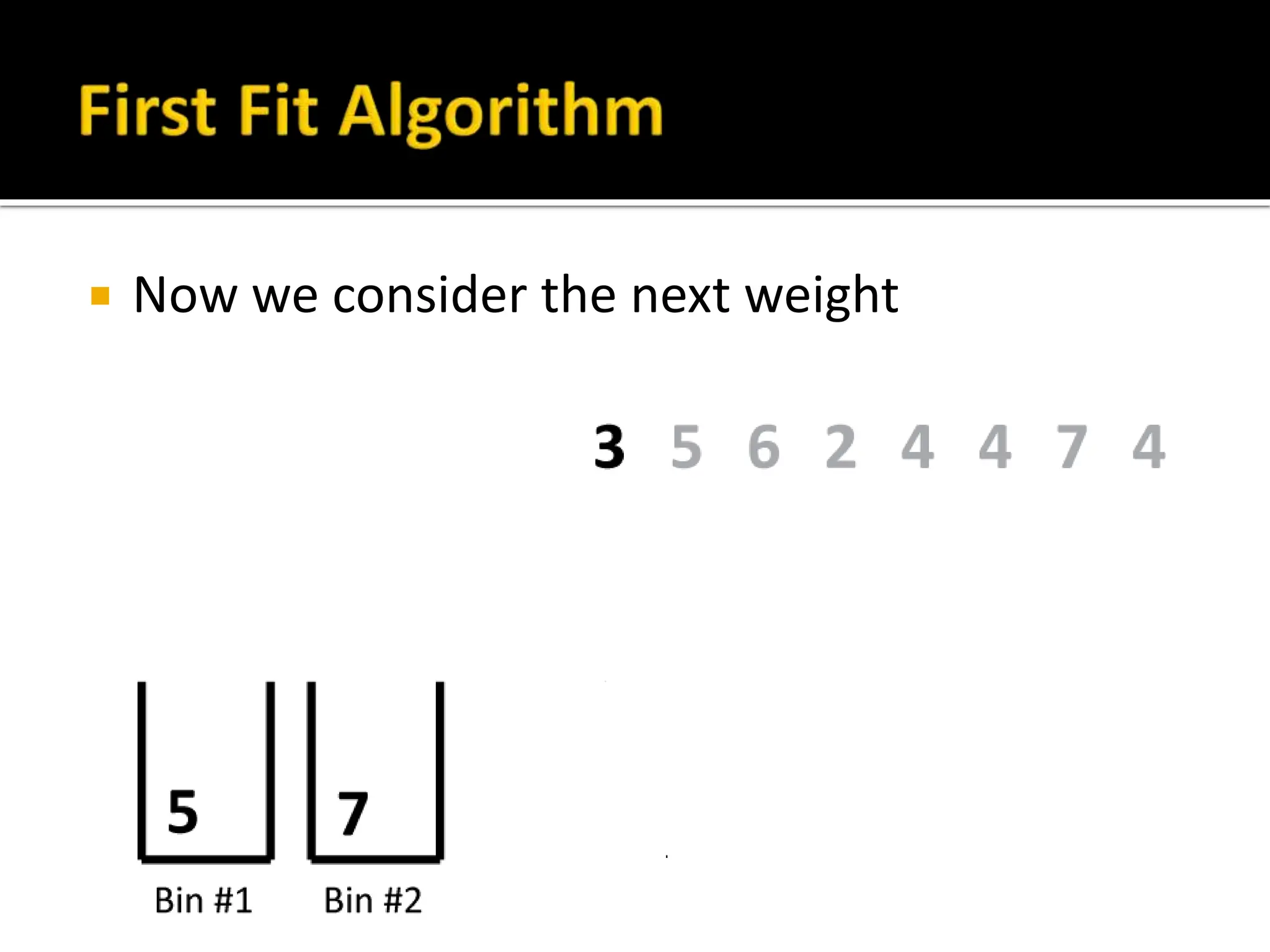  Now we consider the next weight
 
