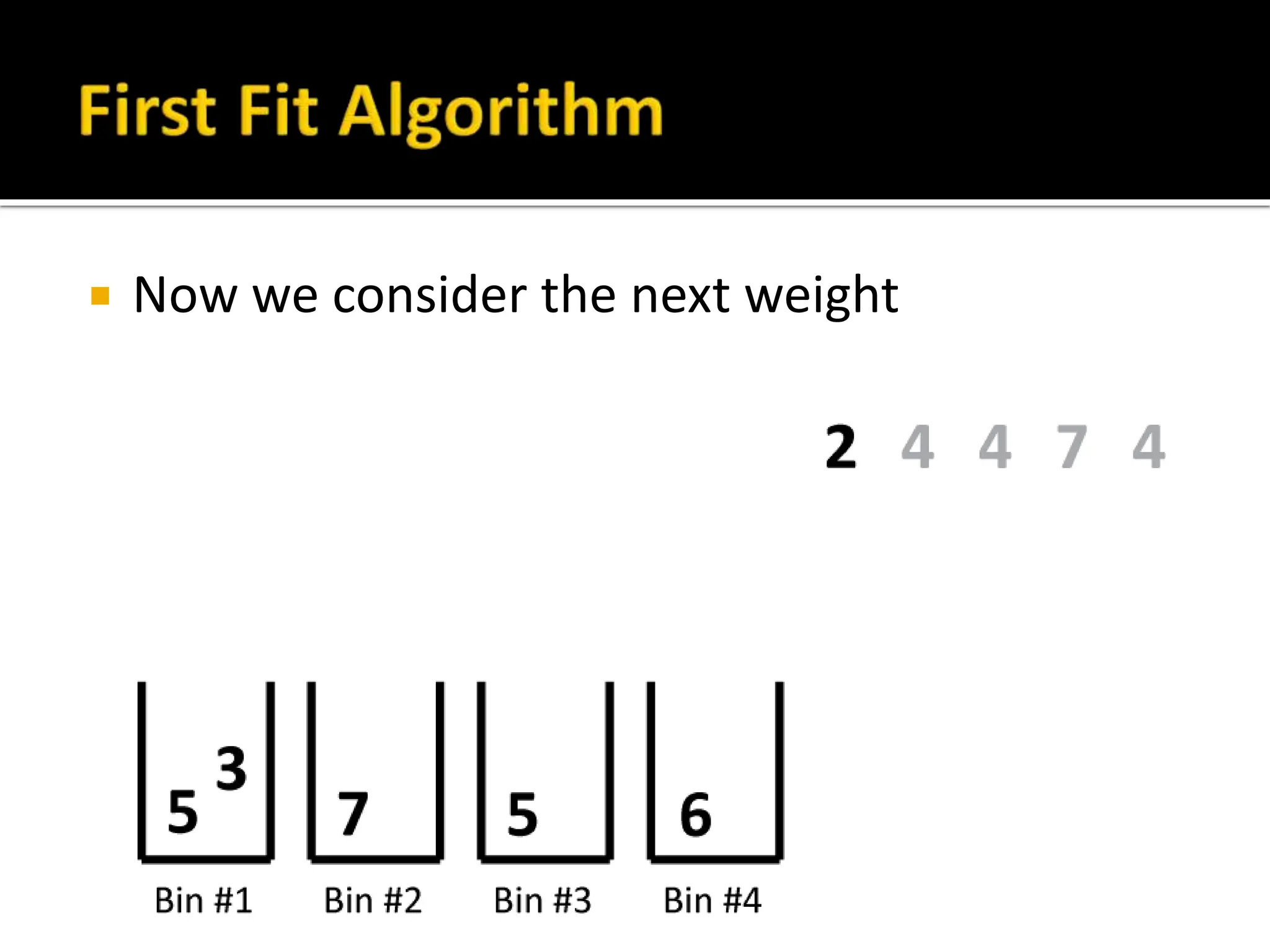  Now we consider the next weight
 