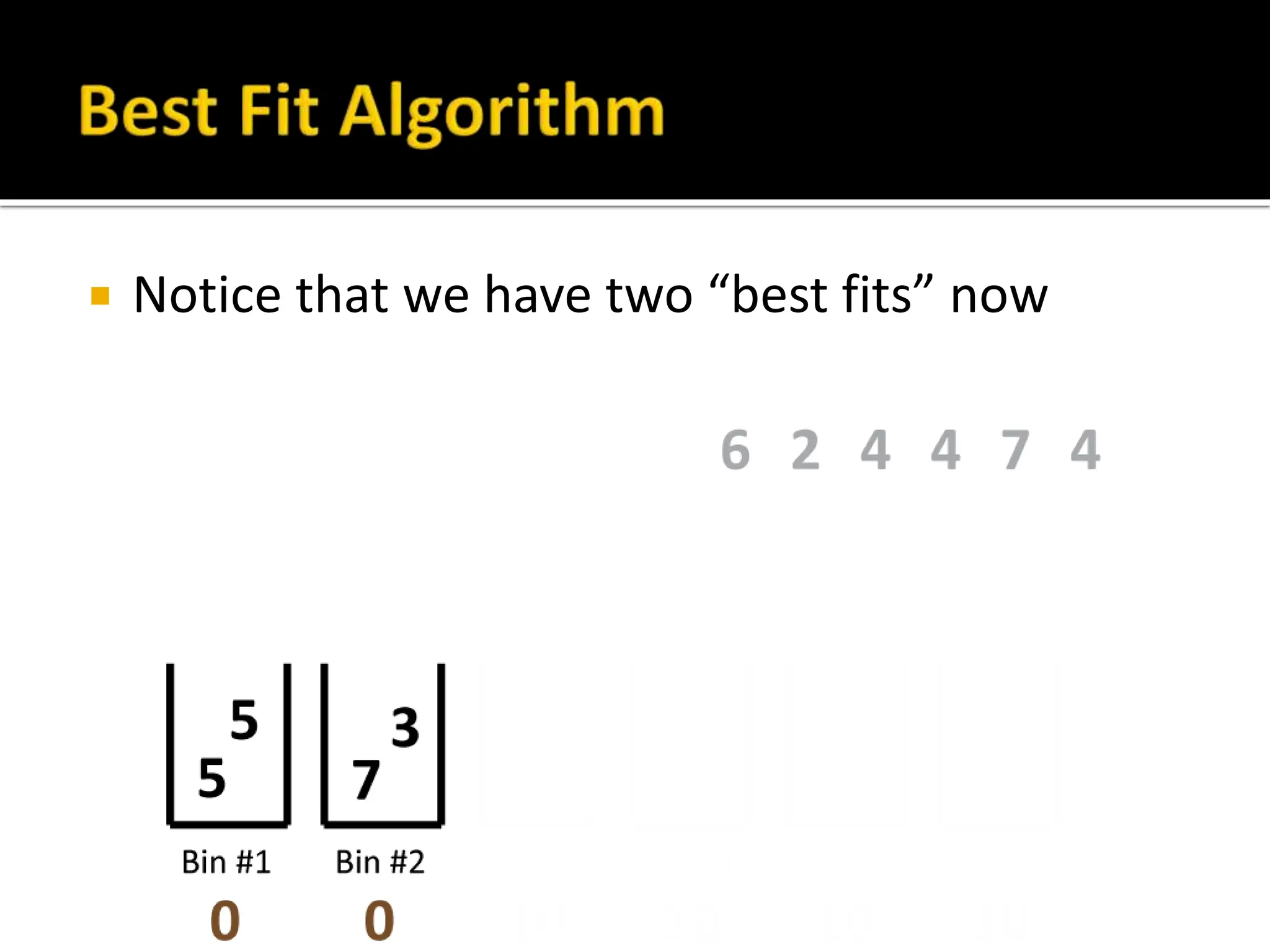  Notice that we have two “best fits” now
 