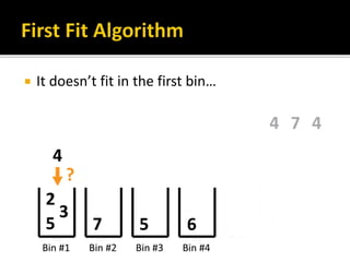  It doesn’t fit in the first bin…
 