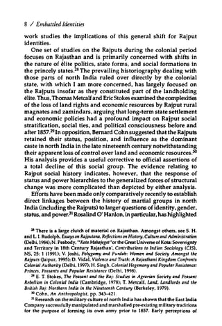 Ns Rajput Embattled Identities Rajput Lineages And The Colonial State In ...