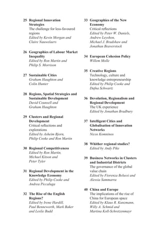 Territorial Development Cohesion And Spatial Planning Knowledge And ...