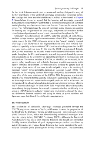 Territorial Development Cohesion And Spatial Planning Knowledge And ...