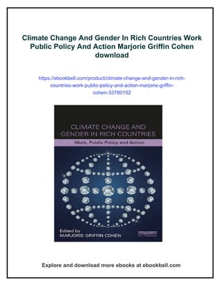 Climate Change And Gender In Rich Countries Work Public Policy And ...