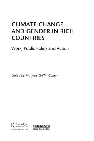Climate Change And Gender In Rich Countries Work Public Policy And ...