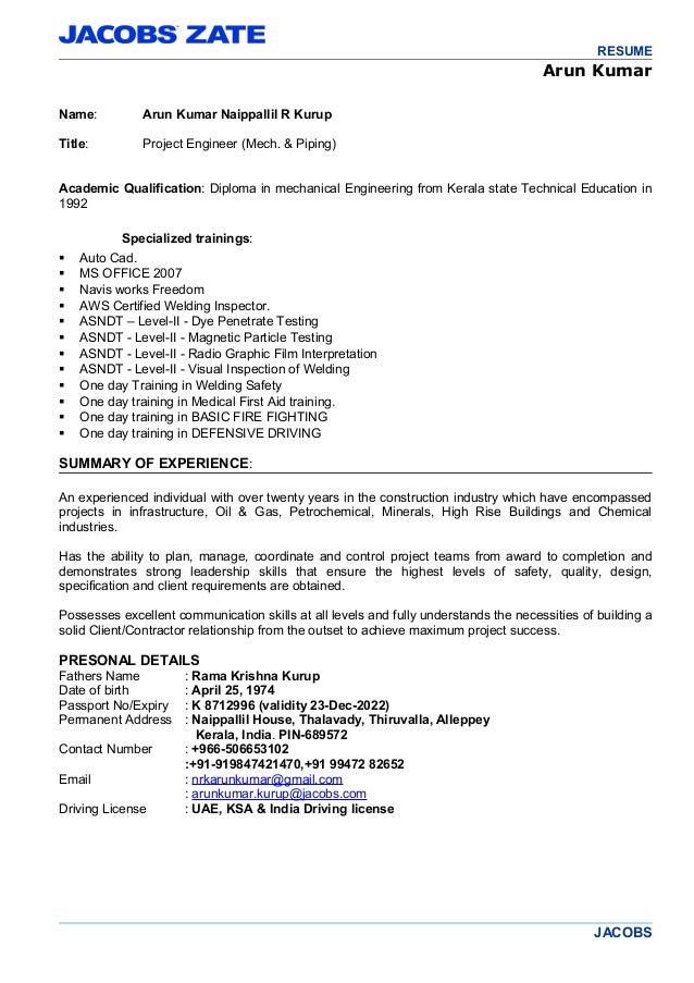 arun resume