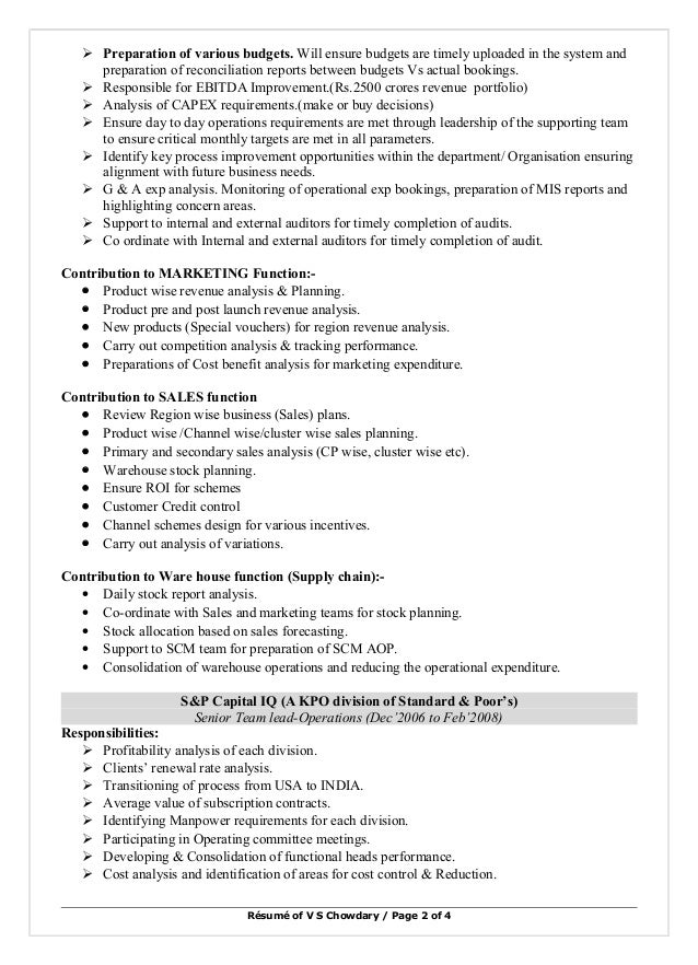 reconciliation portfolio resume S V Resume PFT chowdary