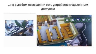 …но в любом помещении есть устройства с удаленным
доступом
 