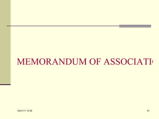 MEMORANDUM OF ASSOCIATION AND ARTICLES OF ASSOCIATION 03/21/11   12:07 