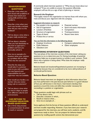 Interview Handbook for everyone must know | PDF