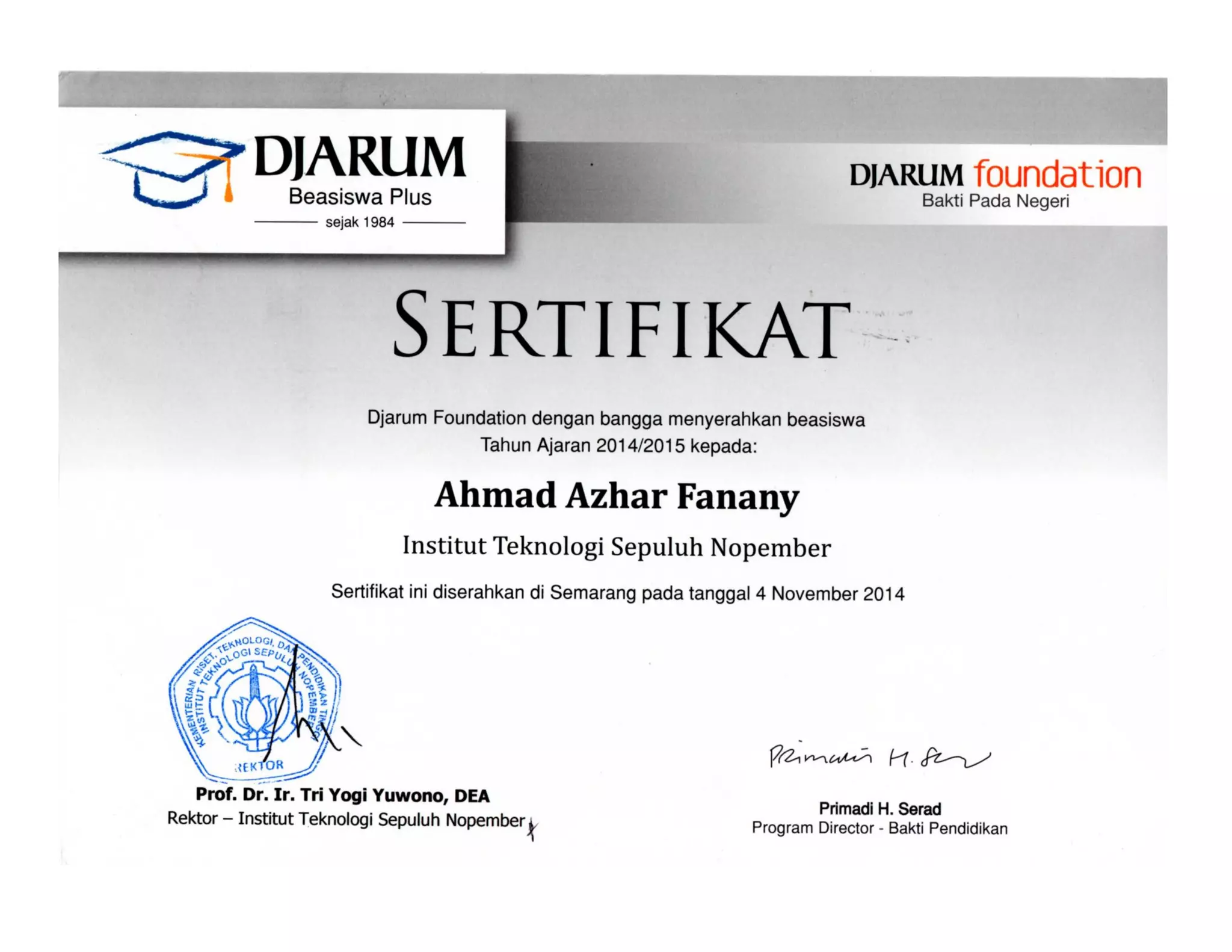 certificates internship and training