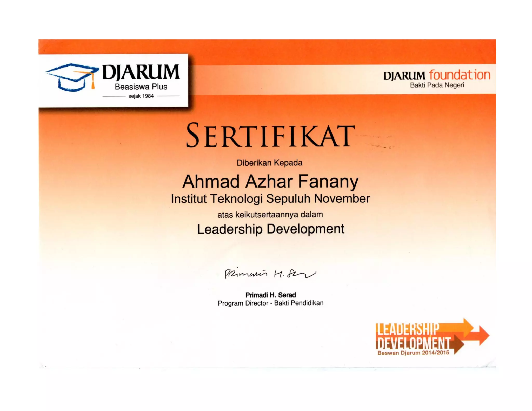 certificates internship and training