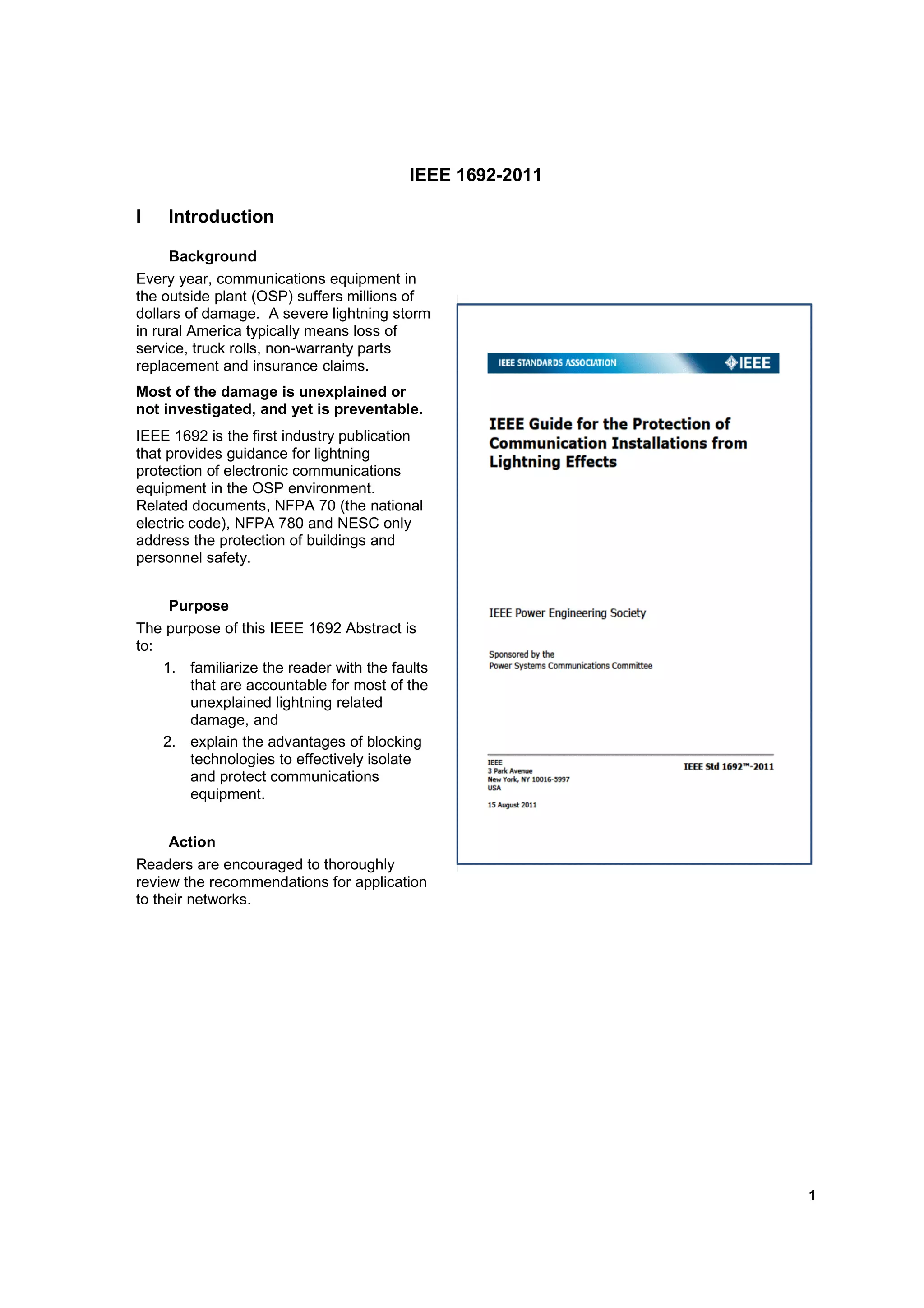 Lightning Protection Considerations for Wired Systems | PDF