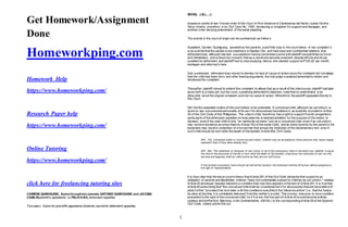 1
Get Homework/Assignment
Done
Homeworkping.com
Homework Help
https://www.homeworkping.com/
Research Paper help
https://www.homeworkping.com/
Online Tutoring
https://www.homeworkping.com/
click here for freelancing tutoring sites
CARMEN QUIMIGUING, Suing throughher parents,ANTONIO QUIMIGUING and JACOBA
CABILIN,plaintiffs-appellants, vs.FELIX ICAO, defendant-appellee.
Torcuato L. Galon for plaintiffs-appellants.Godardo Jacintofor defendant-appellee.
REYES, J.B.L., J.:
Appealon points of law froman order of the Court of First Instance of Zamboanga del Norte (Judge Onofre
Sison Abalos, presiding), in its Civil Case No. 1590, dismissing a complaint for support and damages, and
another order denying amendment of the same pleading.
The events in the court of origin can be summarized as follow s:
Appellant, Carmen Quimiguing, assisted by her parents, sued Felix Icao in the court below . In her complaint it
w as averred that the parties w ere neighbors in Dapitan City, and had close and confidentialrelations; that
defendant Icao, although married, succeeded in having carnalintercourse with plaintiff severaltimes by force
and intimidation, and w ithout her consent; that as a result she became pregnant, despite efforts and drugs
supplied by defendant, and plaintiff had to stop studying. Hence, she claimed support at P120.00 per month,
damages and attorney's fees.
Duly summoned, defendant Icao moved to dismiss for lackof cause of action since the complaint did not allege
that the child had been born; and after hearing arguments, the trial judge sustained defendant's motion and
dismissed the complaint.
Thereafter, plaintiff moved to amend the complaint to allege that as a result of the intercourse, plaintiff had later
given birth to a baby girl; but the court, sustaining defendant's objection, ruled that no amendment w as
allow able, since the original complaint averred no cause of action. Wherefore, the plaintiff appealed directly to
this Court.
We find the appealed orders of the court below to be untenable. A conceived child, although as yet unborn, is
given by law a provisionalpersonality of its ow n for allpurposes favorable to it, as explicitly provided in Article
40 of the Civil Code of the Philippines. The unborn child, therefore, has a right to support fromits progenitors,
particularly of the defendant-appellee (w hose paternity is deemed admitted for the purpose of the motion to
dismiss), even if the said child is only "en ventre de sa mere;" just as a conceived child, even if as yet unborn,
may receive donations as prescribed by Article 742 of the same Code, and its being ignored by the parent in his
testament may result in preterition of a forced heir that annuls the institution of the testamentary heir, even if
such child should be born after the death of the testator Article 854, Civil Code).
ART. 742. Donations made to conceiv ed and unborn children may be accepted by those persons who would legally
represent them if they were already born.
ART. 854. The preterition or omission of one, some, or all of the compulsory heirs in the direct line, whether liv ing at
the time of the execution of the will or born af ter the death of the testator, shall annul the institution of heir; but the
dev ises and legacies shall be v alid insof ar as they are not inof f icious.
If the omitted compulsory heirs should die bef ore the testator, the institution shall be ef f ectual, without prejudice to
the right of 'representation.
It is thus clear that the low er court's theory that Article 291 of the Civil Code declaring that support is an
obligation of parents and illegitimate children "does not contemplate support to children as yet unborn," violates
Article 40 aforesaid, besides imposing a condition that now here appears in the text of Article 291. It is true that
Article 40 prescribing that "the conceived child shall be considered born for allpurposes that are favorable to it"
adds further "provided it be born later w ith the conditions specified in the follow ing article" (i.e., that the foetus
be alive at the time it is completely delivered fromthe mother's w omb). This proviso, how ever, is not a condition
precedent to the right of the conceived child; for if it w ere, the first part of Article 40 w ould become entirely
useless and ineffective. Manresa, in his Commentaries (5th Ed.) to the corresponding Article 29 of the Spanish
Civil Code, clearly points this out:
 