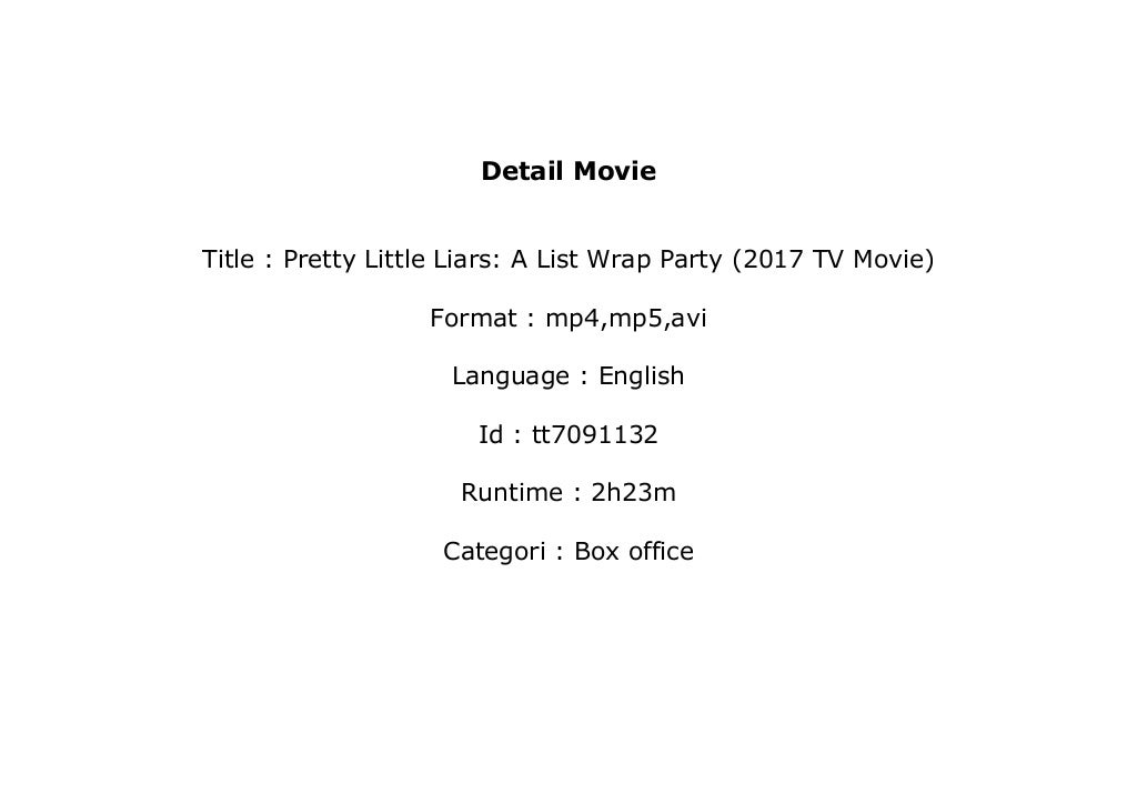 watch Pretty Little Liars A List Wrap Party (2017 TV Movie) Full'M.o.v