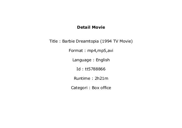 barbie dreamtopia full movie in english
