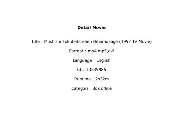 Watch Mushishi Tokubetsu Hen Hihamukage 1997 Tv Movie Full M O V I Watch Mushishi Tokubetsu Hen Hihamukage 1997 Tv Movie Full M O V I