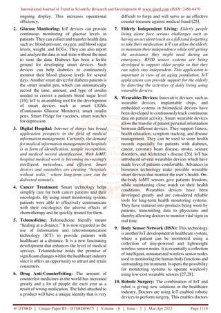 Applications of IoT in Healthcare | PDF