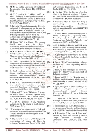 Applications of IoT in Healthcare | PDF