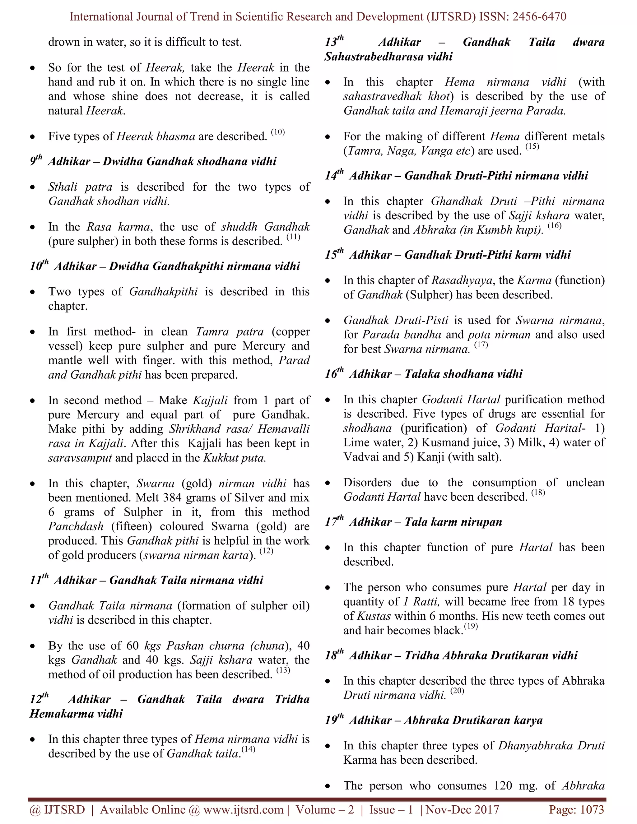 A Review on Rasadhyaya: It's Importance In Alchemy | PDF